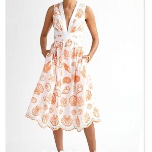MAEVE Embroidered Seashell dress size 00p XS Anthropologie